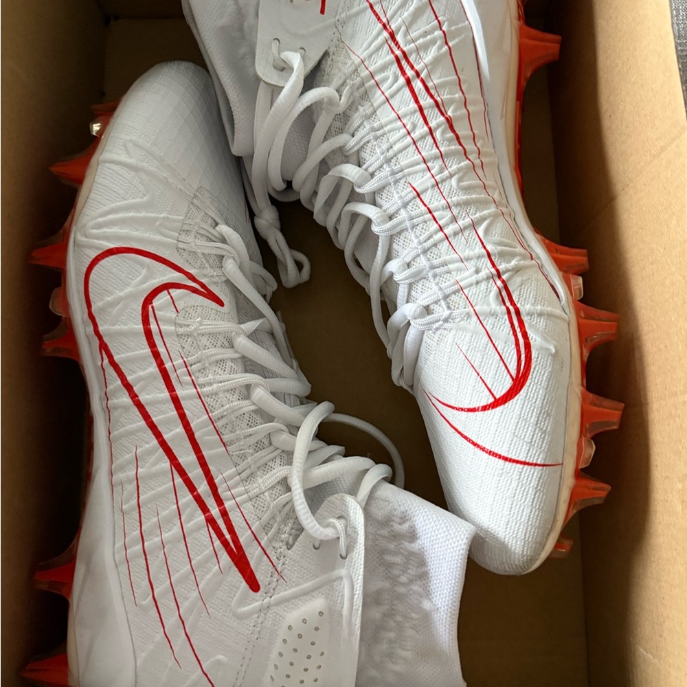 Nike Alpha Huarache Elite 7 Lacrosse Cleats White/Orange